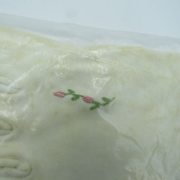 Vintage Fownes Gloves Sz 7 1/2 Embroidered Rose Made In Italy Original Packaging - Picture 4 of 6